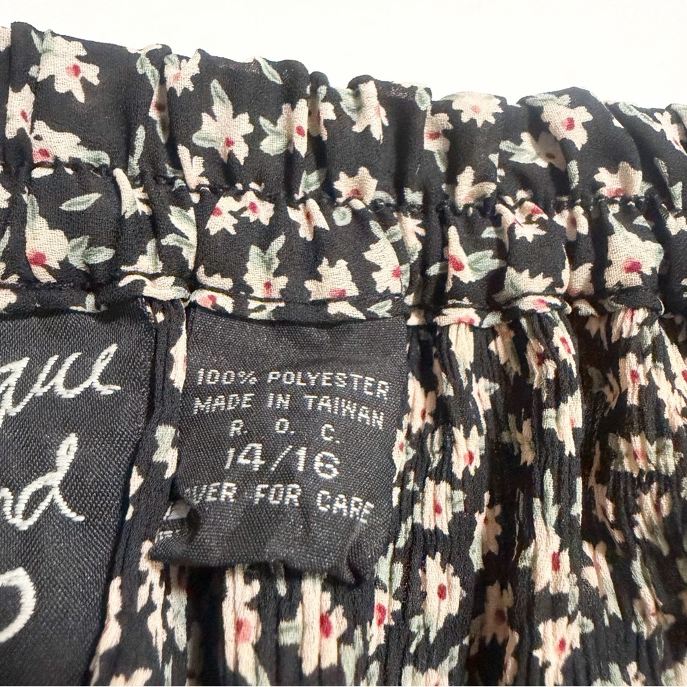 Vintage 90s Jacque and Koko Ditsy Floral Micro Pleated Maxi Skirt - Picture 5 of 6